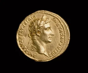 Aureus von Kaiser Augustus (31 v. Chr.-14 n. Chr.) Römische Münze (Vorderseite)